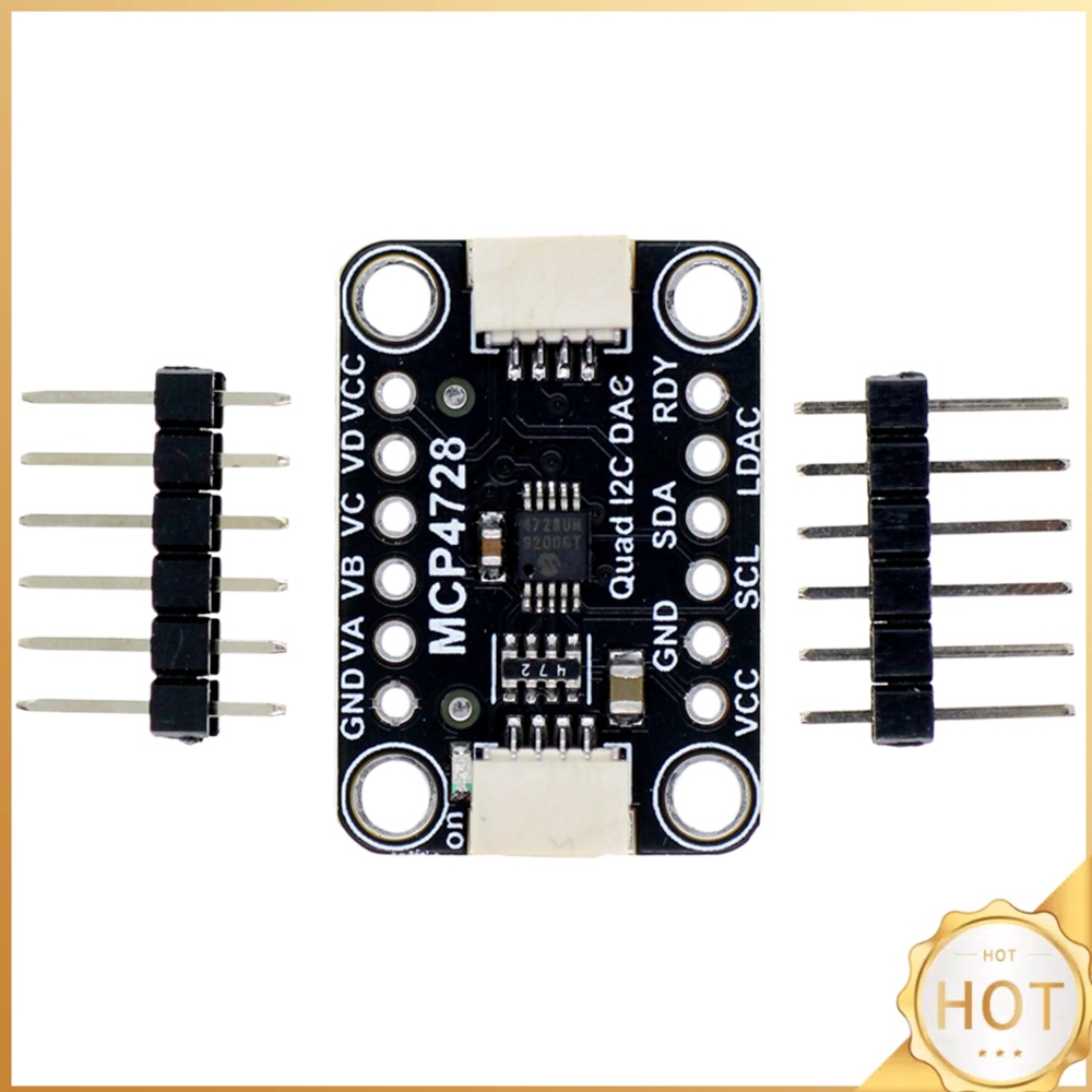 Dac Board - Scheda Convertitore Digitale-Analogico MCP4728, DAC Quad