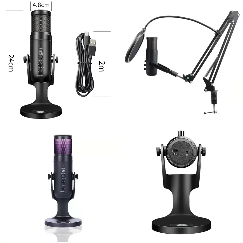 Condenser Microphone Kit - Microfono a Condensatore USB Wireless da