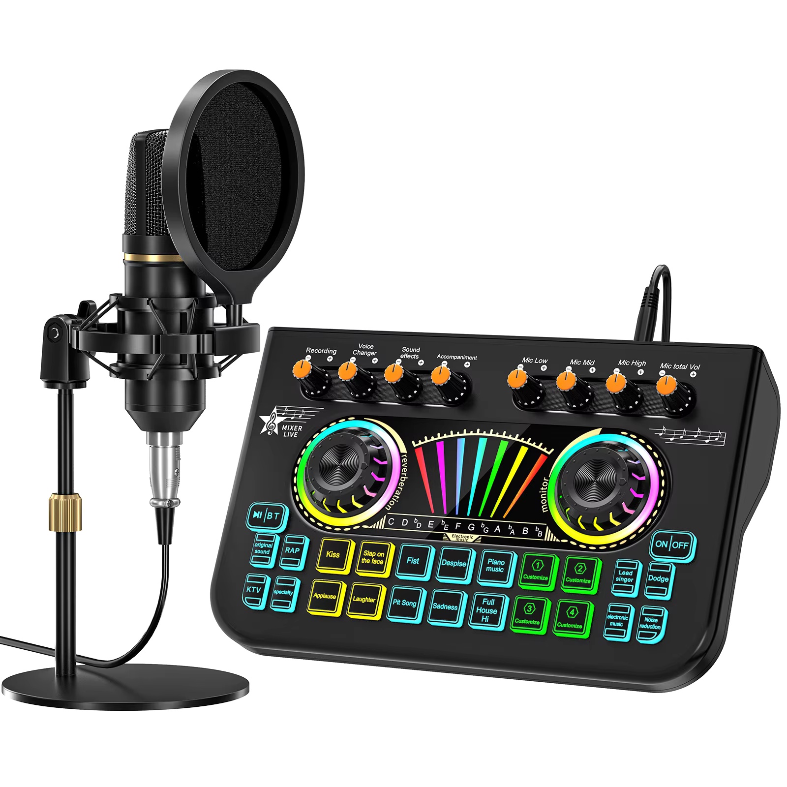Condenser Microphone Kit - Kit Microfono per Podcast Tenlamp X3